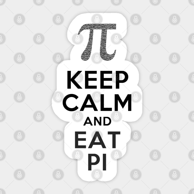 keep calm eat pi Sticker by iniandre